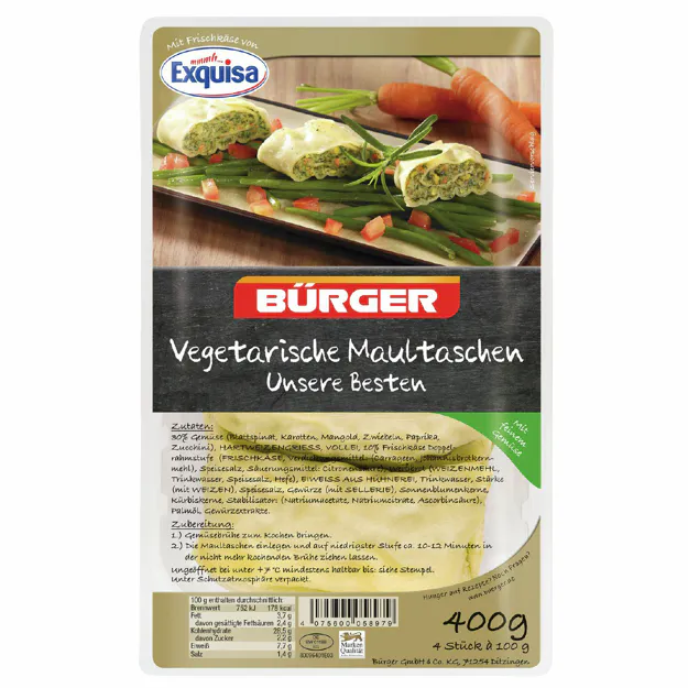 Bürger Vegetarische Maultaschen (4x100g)