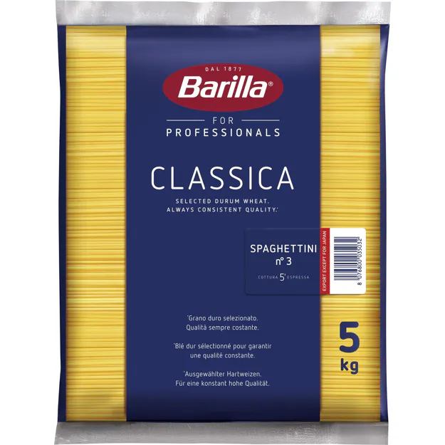 Barilla Spaghettini No. 3 (5000g)