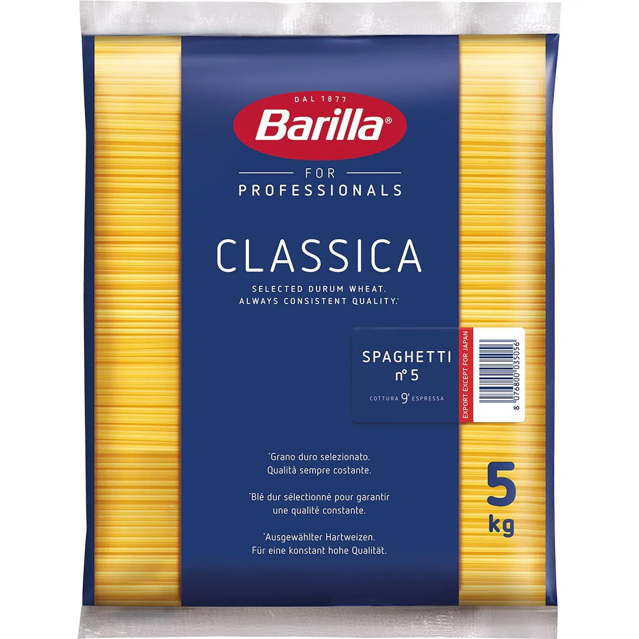 Barilla Spaghetti No. 5 (5000g)
