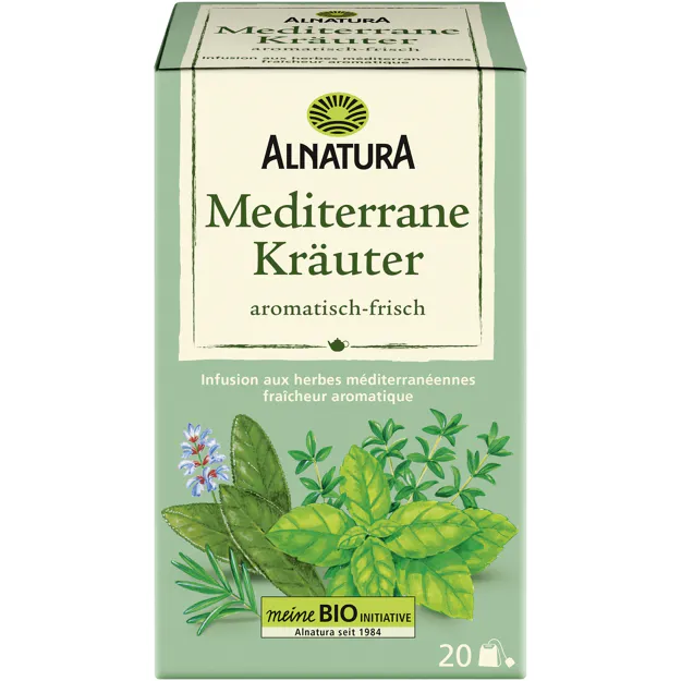 Alnatura Bio Mediterrane Kräuter Tee (20 Beutel)