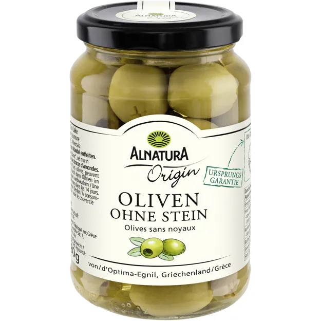 Alnatura Bio Oliven grün ohne Stein (350g)