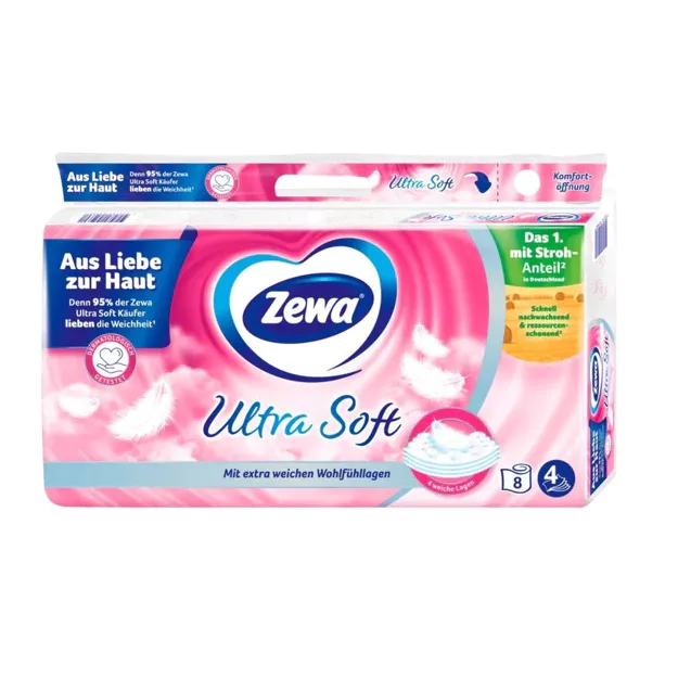 Zewa Toilettenpapier Ultra Soft 4-lagig (16x150Blatt)