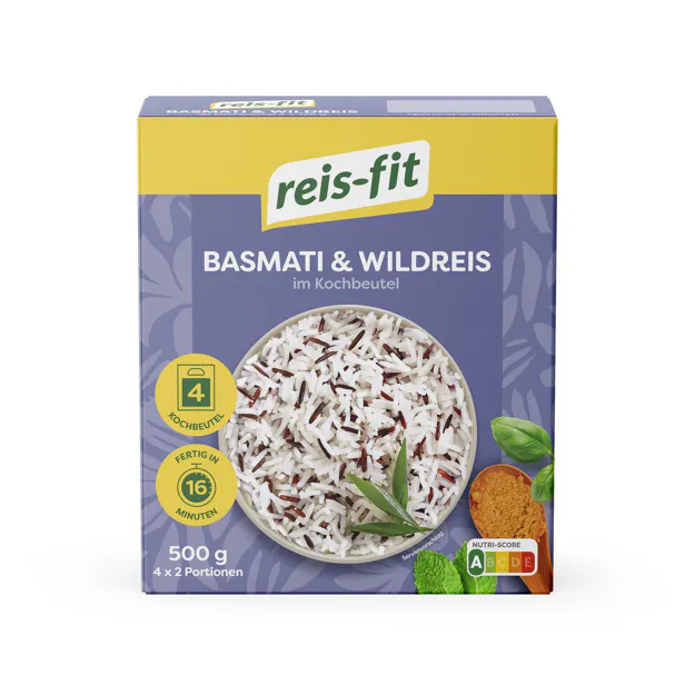 [4_9638] Reis-fit Basmati & Wildreis im Kochbeutel (500g)