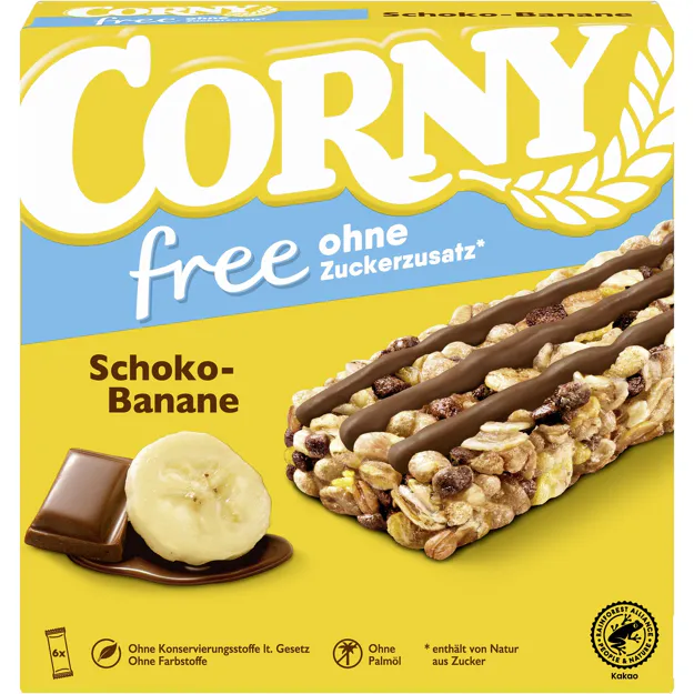 Corny Müsliriegel Schoko-Banane ohne Zuckerzusatz (6Stk.)