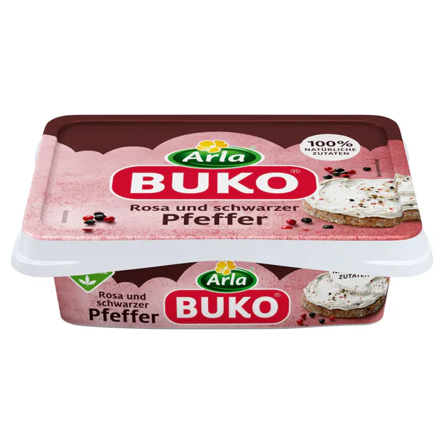 Arla Buko Frischkäse - Rosa und schwarzer Pfeffer (200g)