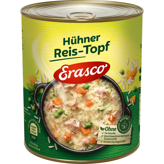 Erasco Hühner Reis-Topf (800g)
