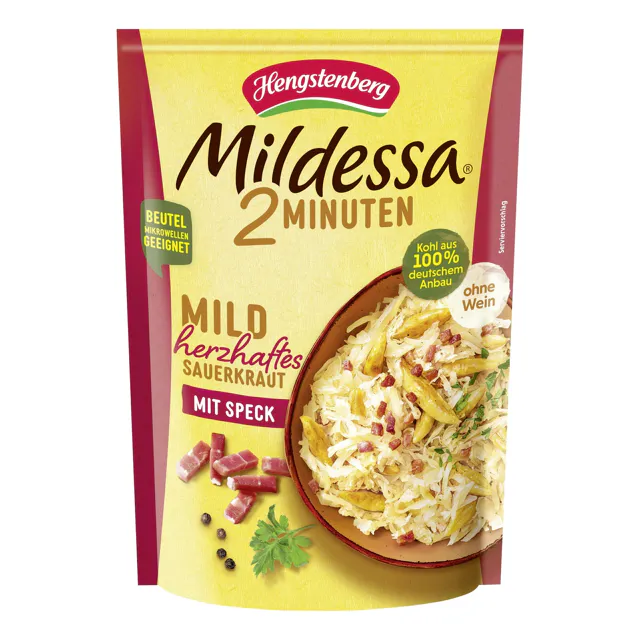 Mildessa Sauerkraut mit Speck - ohne Wein (400g)