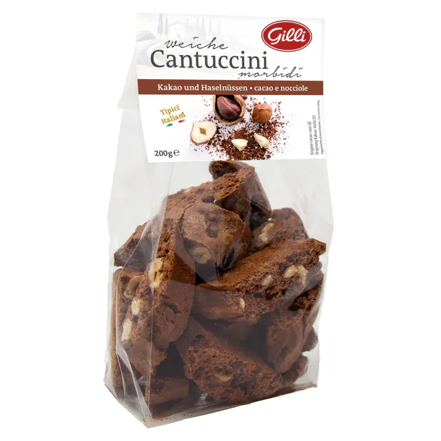 Gilli weiche Cantuccini Kakao & Haselnüsse (200g)
