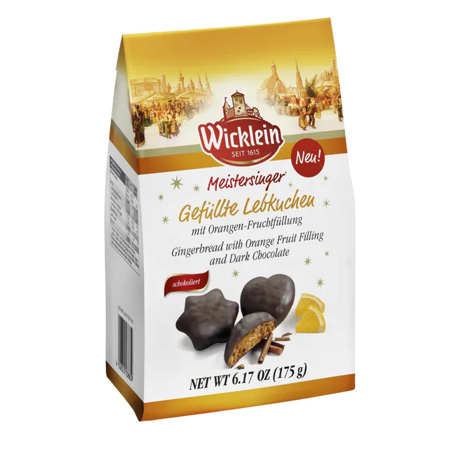 Wicklein Gefüllte Lebkuchen mit Orangenfruchtfüllung (175g)
