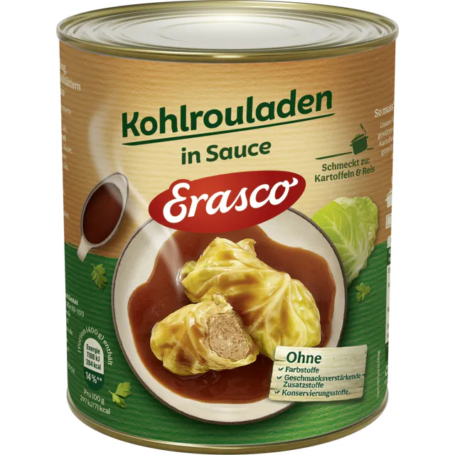 Erasco Kohlrouladen in Sauce (800g)