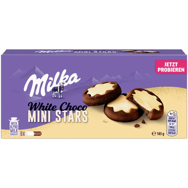 Milka White Choco Mini Stars (185g)