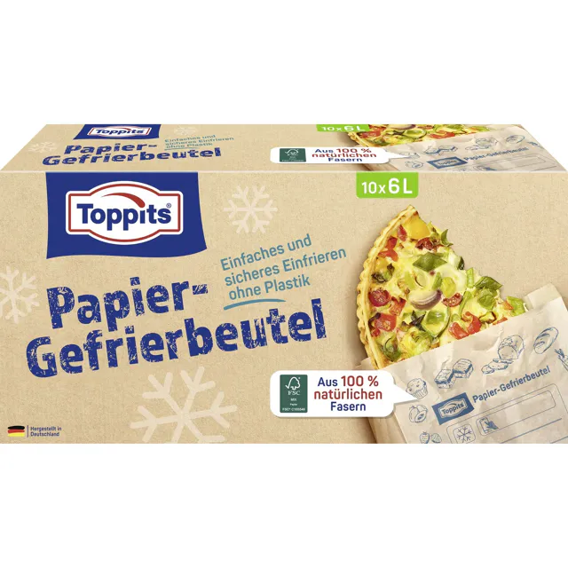 Toppits Papier Gefrierbeutel 6 Liter (10Stk.)