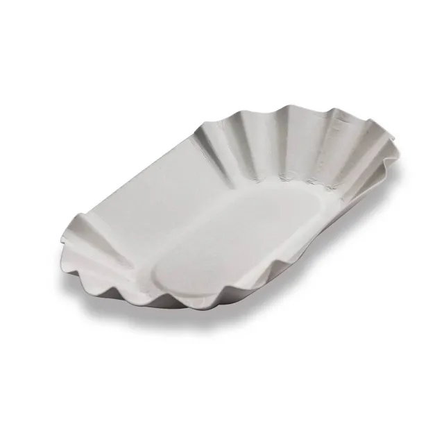 Pappschale 10x17x3 cm weiß (100Stk.)