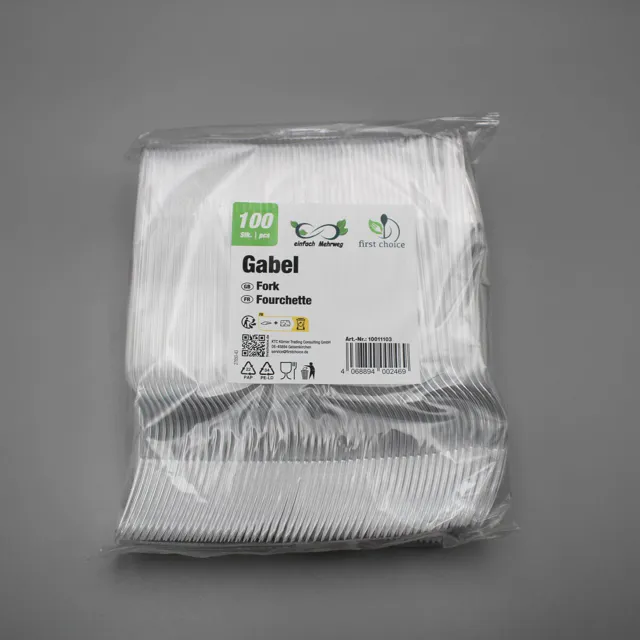 Einweggabel transparent (100Stk.)