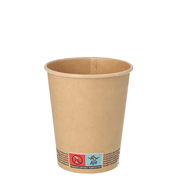 Papptrinkbecher braun 0,2l (50Stk.)