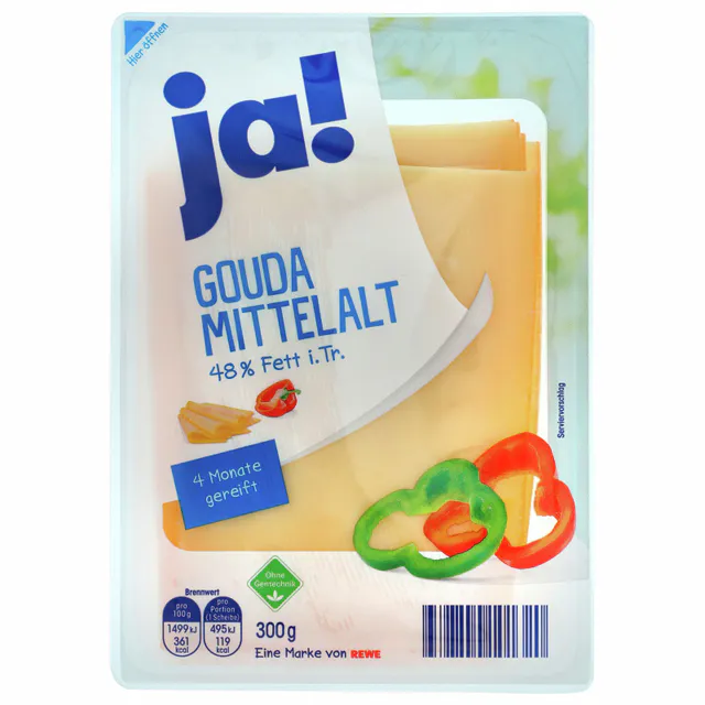Gouda Mittelalt in Scheiben (300g)