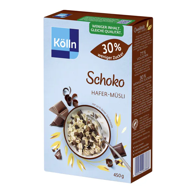 Kölln Schoko Hafer-Müsli 30% weniger Zucker (450g)