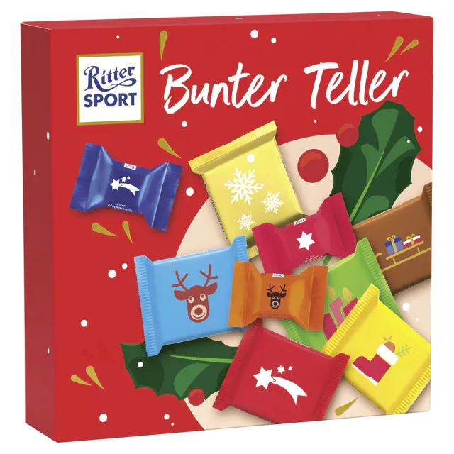 Ritter Sport Bunter Teller Weihnachten (230g)