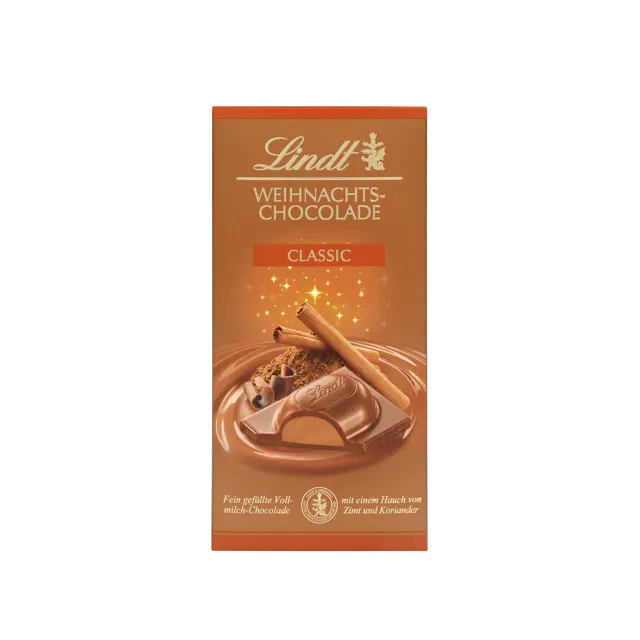 Lindt Weihnachtsschokolade Classic (100g)