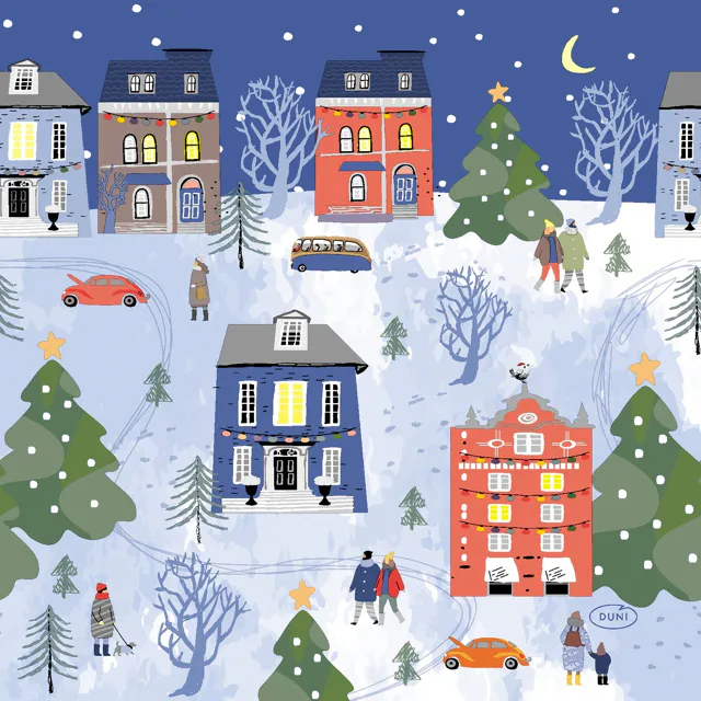 Weihnachtsservietten 20 Stück - Winter Wonderland (33x33cm)