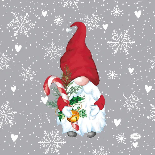 Weihnachtsservietten 20 Stück - Wichtel (33x33cm)