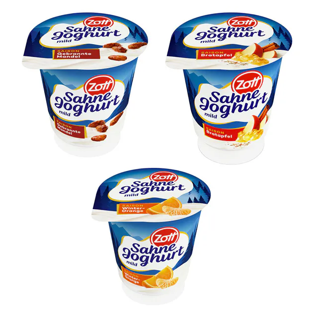 Zott Sahnejoghurt - zufällige Sortierung Winteredition (140g)