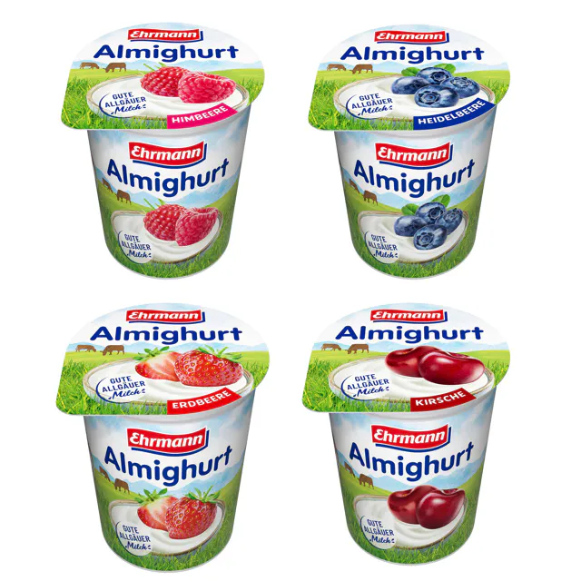 Ehrmann Almighurt Fruchtjoghurt - zufällige Sortierung rot (150g)