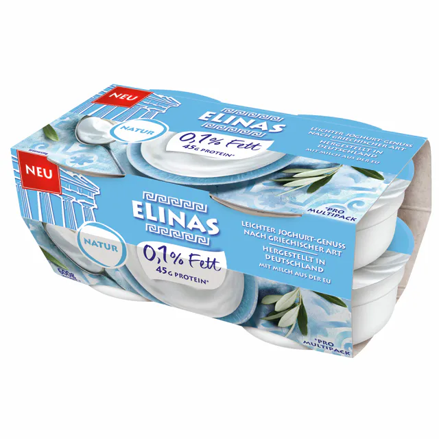 Elinas Joghurt nach griechischer Art - Natur 0,1% (4x150g)