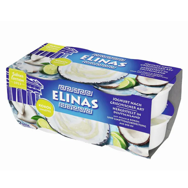 Elinas Joghurt nach griechischer Art - Kokos-Limette (4x150g)