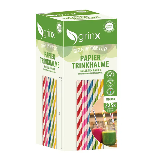 [4_6632] Papier Strohhalm Mixbox bunt (225Stk.)