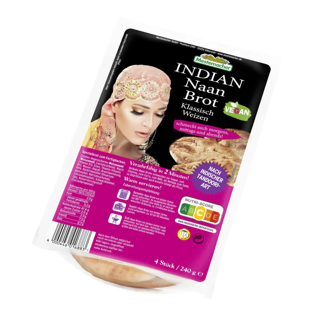 [4_2148] Mestemacher Naan Brot Klassisch Weizen (240g)