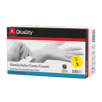 Latex-Einmalhandschuhe S weiss (100 St.)