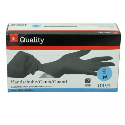 Latex-Einmalhandschuhe M schwarz (100 St.)