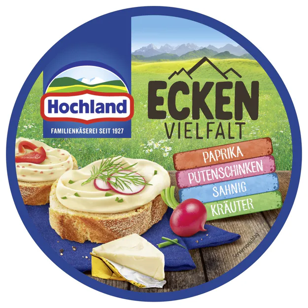 Hochland Schmelzkäse Ecken 45% - Vielfalt (200g)