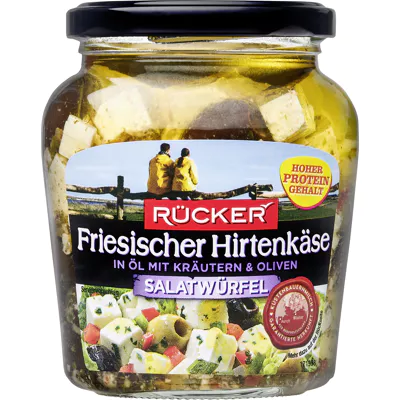 Käsewürfel in Öl - Kräuter und Oliven (300g)