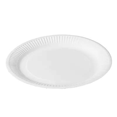 Pappteller rund 23cm weiß (100St.)